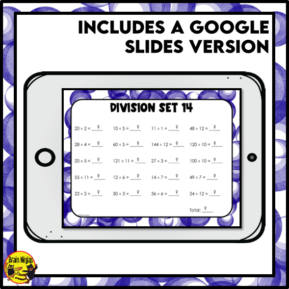 Multiplication and Division to 12x12 | Drill and Graph Practice | Paper and Digital