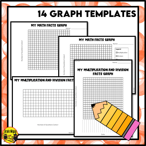 Multiplication and Division to 10x10 | Drill and Graph Practice | Paper and Digital