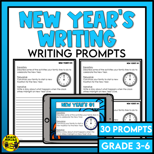 New Year Writing Prompts | Paper and Digital