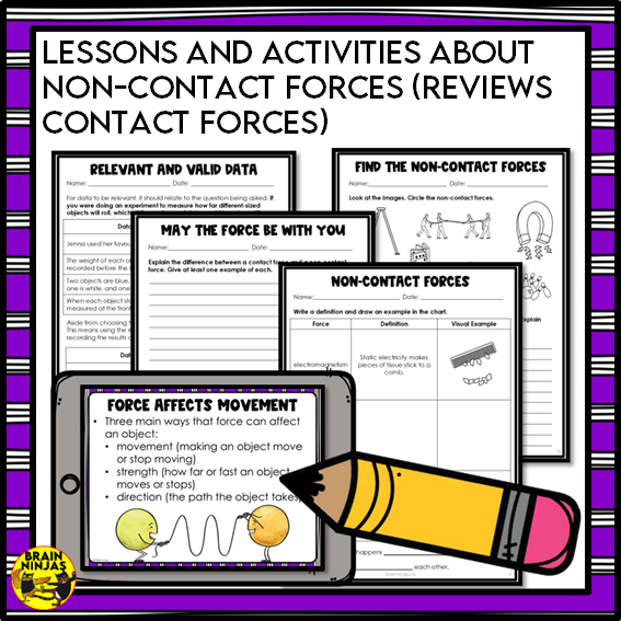 Non-Contact Forces Lessons and Activities with Gravity and Magentism | Paper and Digital