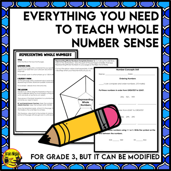 Numbers and Fractions Interactive Math Unit | Paper | Grade 3 – brainninjas