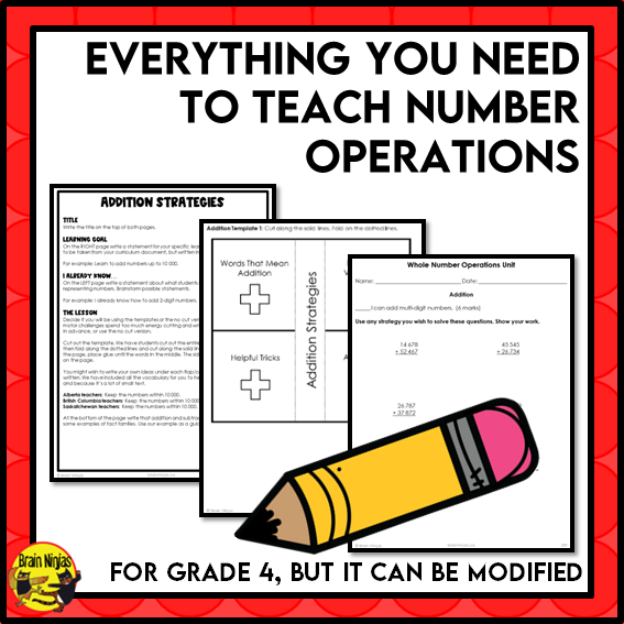 Number Operations Interactive Math Unit | Paper | Grade 4