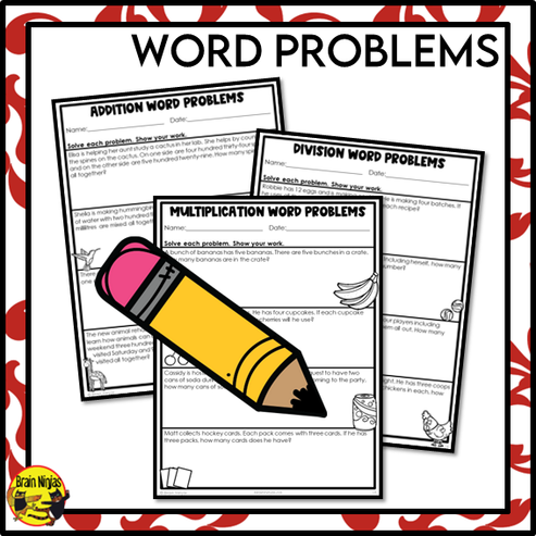 Number Operations Math Worksheets | Paper | Grade 3 – brainninjas