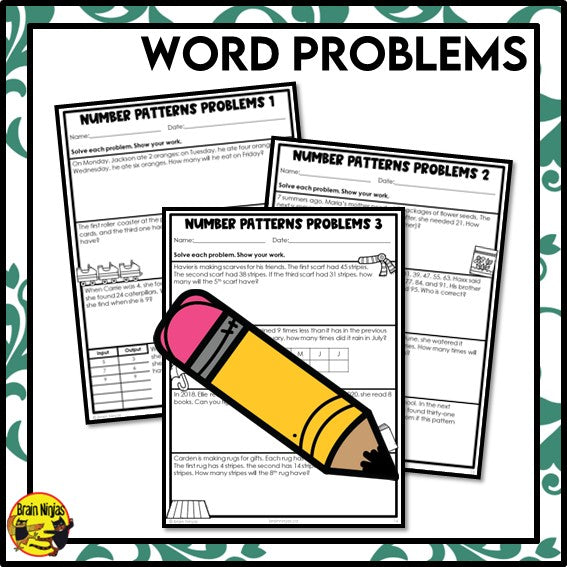 Number Patterns Math Worksheets | Paper | Grade 5 – brainninjas