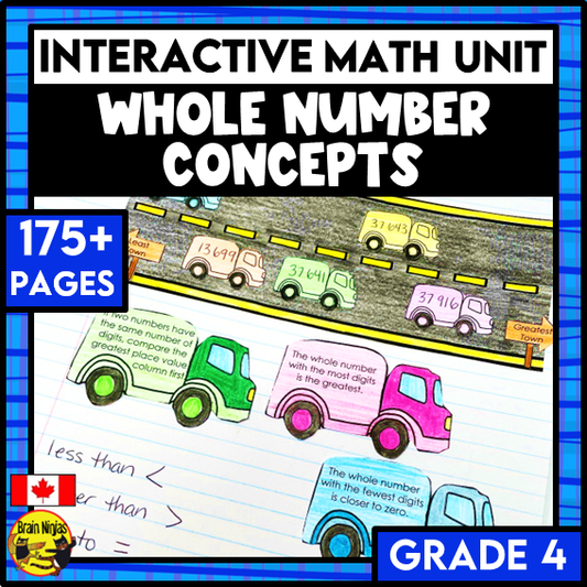 Whole Number Concepts Interactive Math Unit | Paper | Grade 4