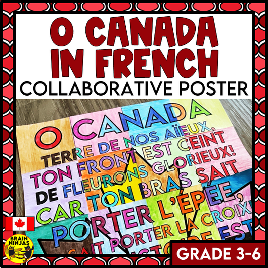 O Canada Collaborative Poster in French | Paper