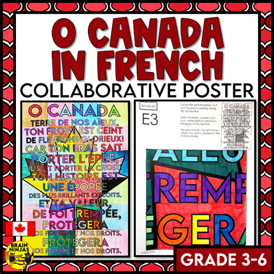 O Canada Collaborative Poster in French | Paper