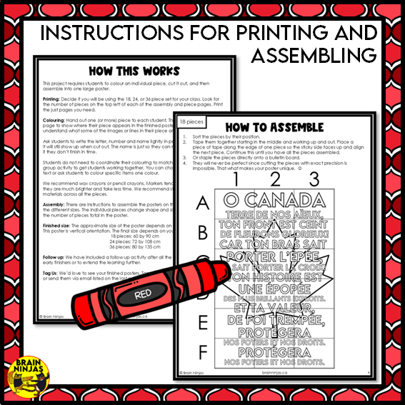 O Canada Collaborative Poster in French | Paper
