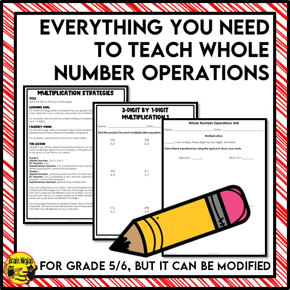 Number Operations Interactive Math Unit | Paper | Grade 5 Grade 6