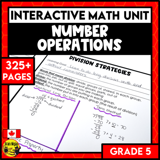 Number Operations Interactive Math Unit | Paper | Grade 5
