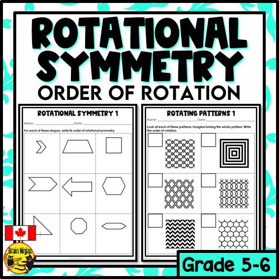 Rotational Symmetry and Order of Rotation Math Worksheets | Paper ...