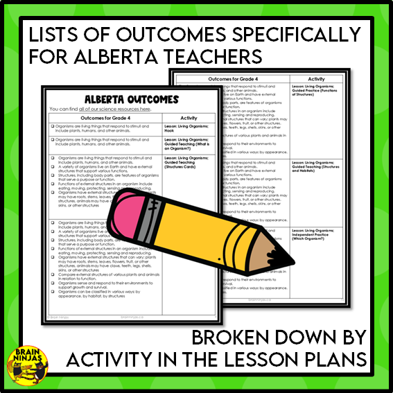 Living Organisms Structures and Functions Lesson and Activities | Digital and Paper
