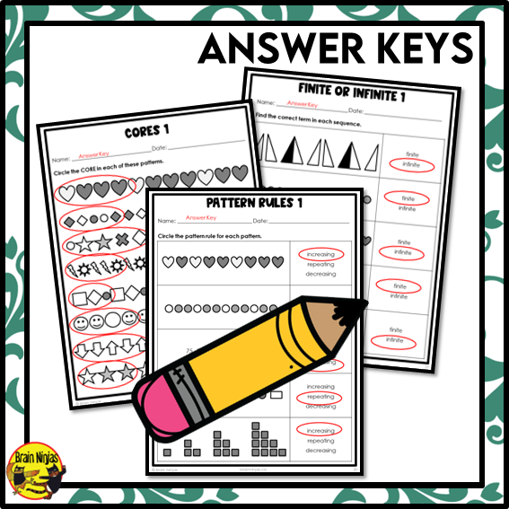 Pattern Vocabularly Math Pattern Concepts and Vocabulary Math Worksheets | Paper | Grade 3 ...