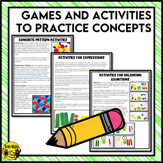 Patterns and Algebra Interactive Math Unit | Paper | Grade 5 Grade 6