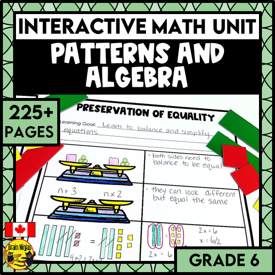 Patterns and Algebra Interactive Math Unit | Paper | Grade 6
