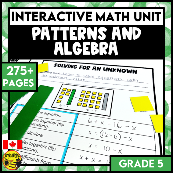 Patterns and Algebra Interactive Math Unit | Paper | Grade 5 – brainninjas