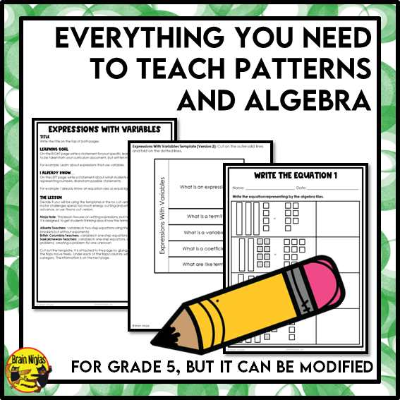 Patterns and Algebra Interactive Math Unit | Paper | Grade 5