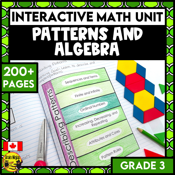 Patterns and Algebra Interactive Math Unit | Paper | Grade 3 – brainninjas