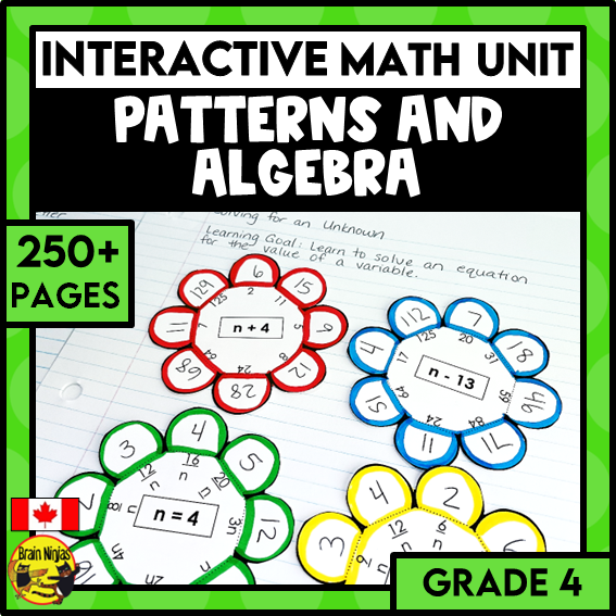 Patterns and Algebra Interactive Math Unit | Paper | Grade 4 – brainninjas