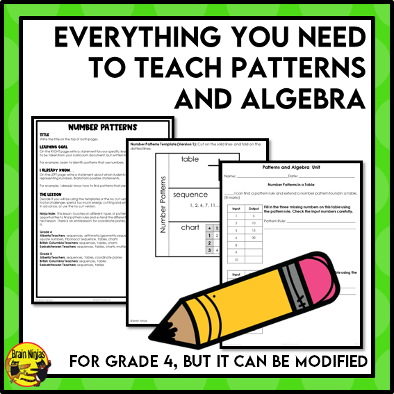 Patterns and Algebra Interactive Math Unit | Paper | Grade 4