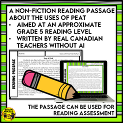 Uses of Peat Reading Comprehension Activities | Paper and Digital ...