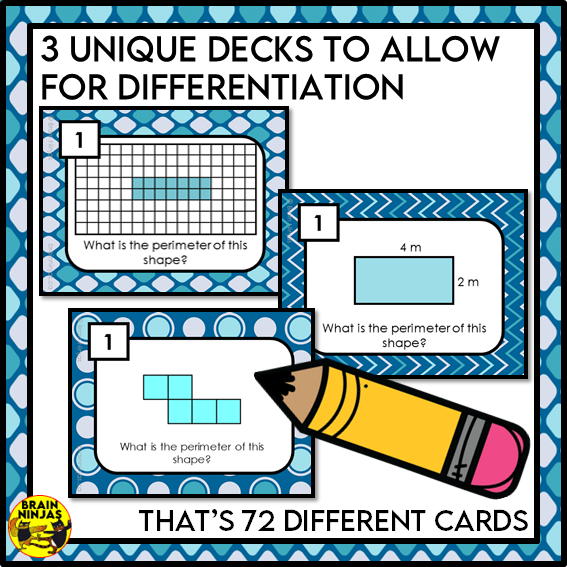 Perimeter of Polygons Metric Measurements Task Cards | Paper and Digital