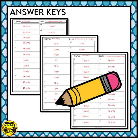 Perimeter of Polygons Metric Measurements Task Cards | Paper and Digital