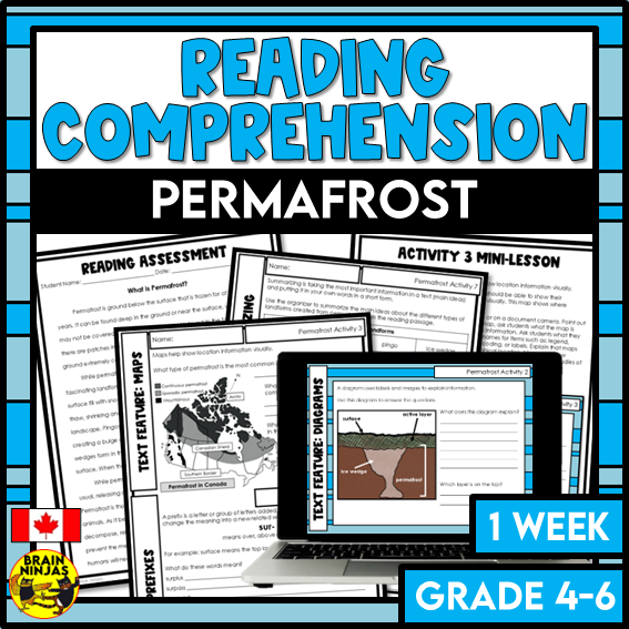 Permafrost Reading Comprehension Activities | Paper and Digital