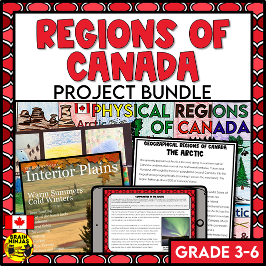 Canada Regions Project Bundle | Paper and Digital