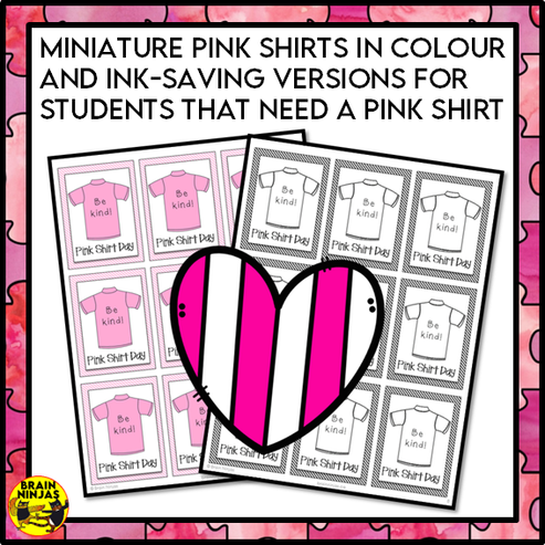 Pink Shirt Day Activities | Paper – brainninjas