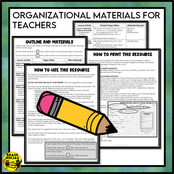 Plant and Animal Survival Lessons and Activities | Paper and Digital