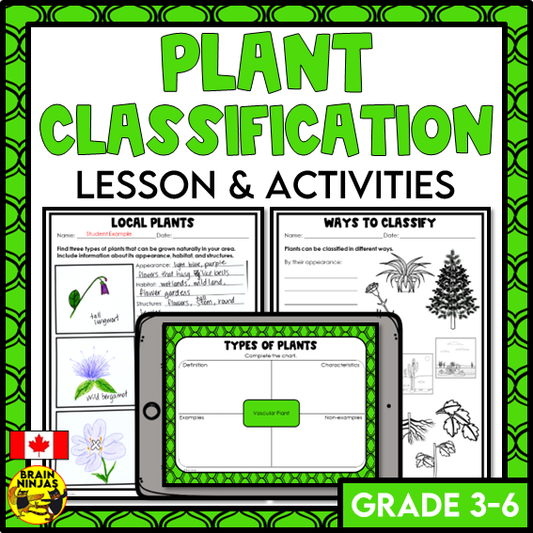 Plant Classification Lesson and Activities | Paper and Digital