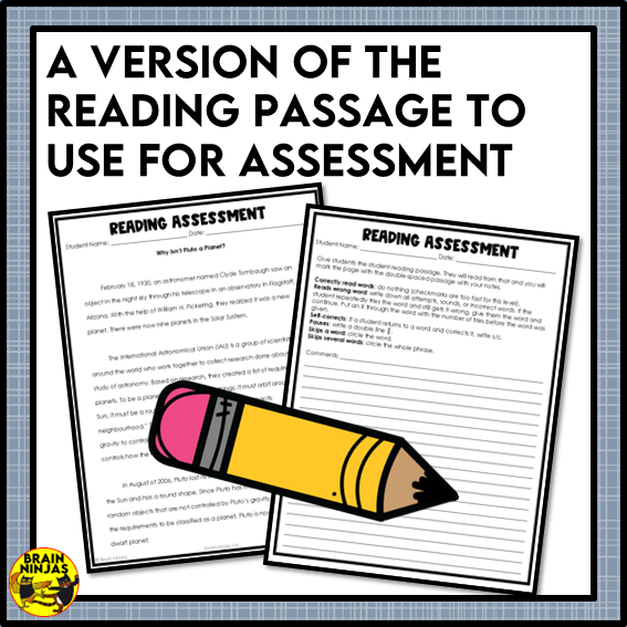 Pluto Reading Comprehension Activities | Paper and Digital