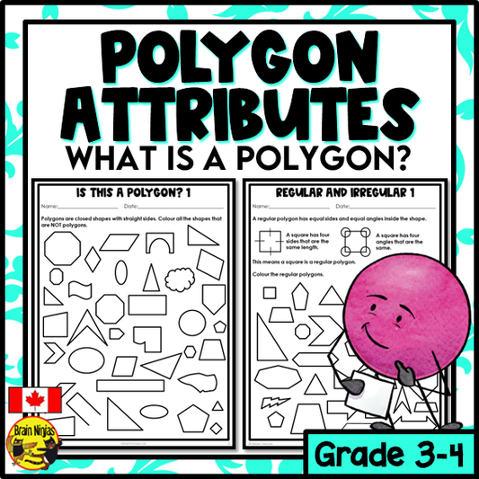 Attributes of Polygons Math Worksheets | Paper