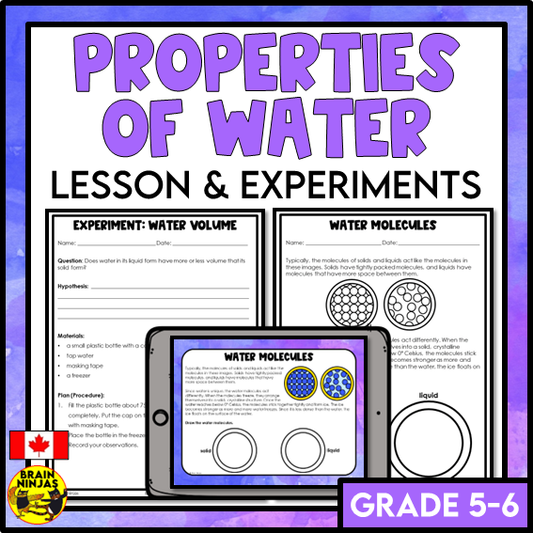 Properties of Water Lesson Experiments and Activities | Paper and Digital