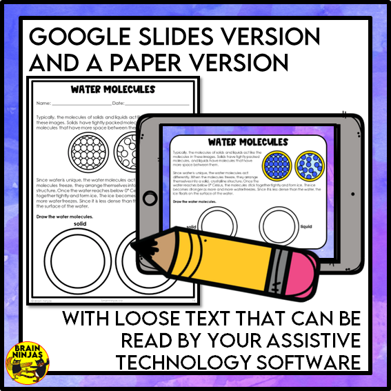 Properties of Water Lesson Experiments and Activities | Paper and Digital