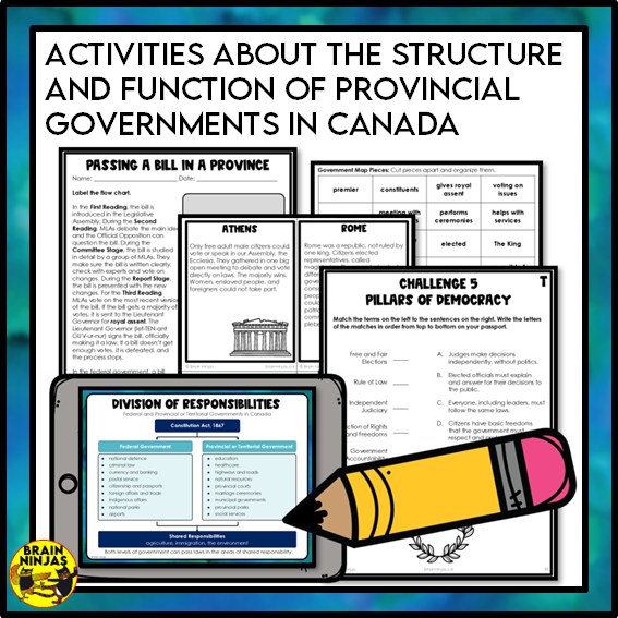 Provincial Government in Canada | Paper and Digital