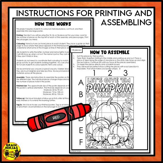 Pumpkin Collaborative Poster For Fall or Halloween | Paper