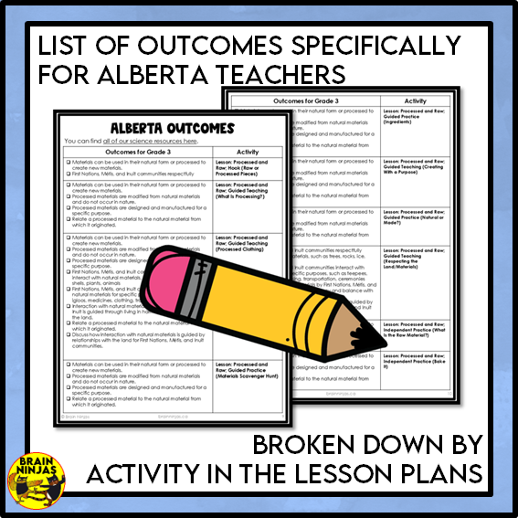 Raw and Processed Materials Lesson and Activities | Paper and Digital