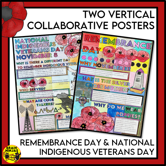 Remembrance Day Bundle Reading Writing Social Studies and Art Activities | Paper and Digital