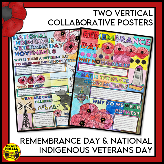 Remembrance Day Bundle Reading Writing Social Studies and Art Activities | Paper and Digital