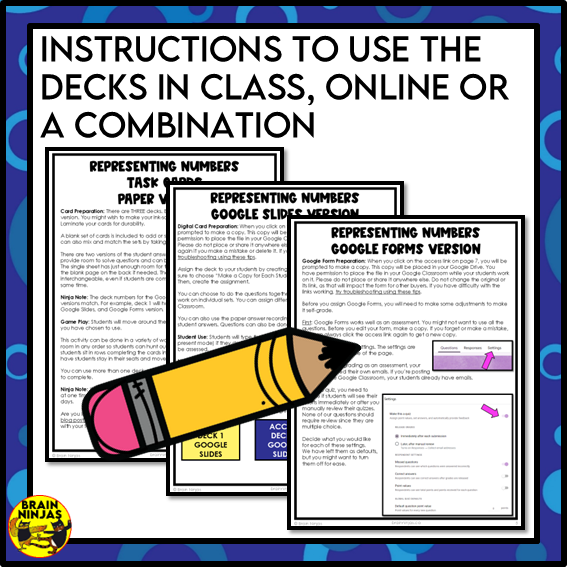 Representing Numbers to 1 000 000 Math Task Cards | Paper and Digital