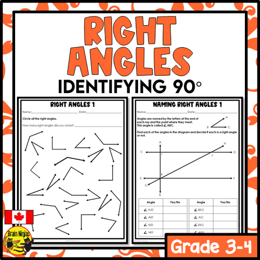 Right Angles Referents Math Worksheets | Paper