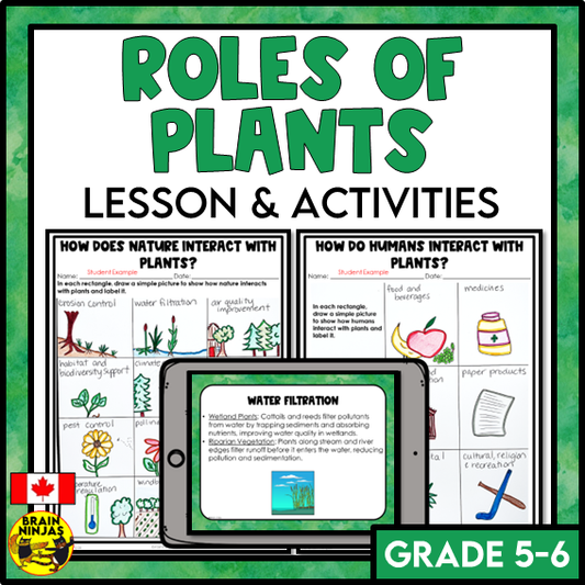 Roles of Plants Lesson and Activities | Paper and Digital