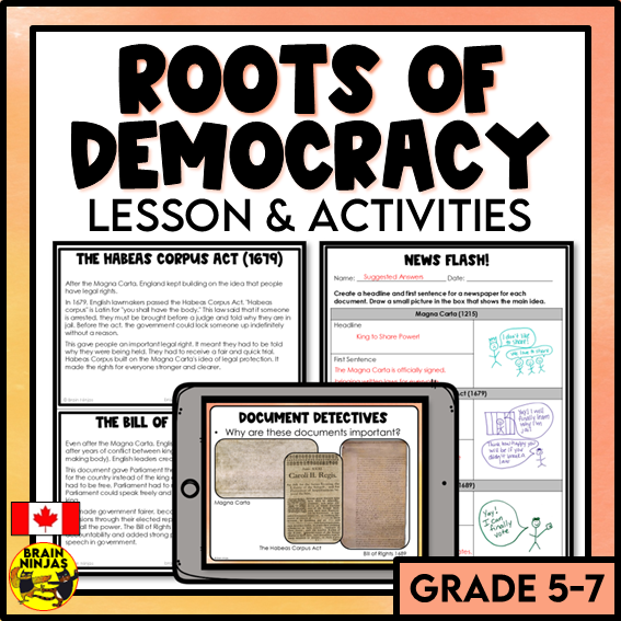 Roots of Democracy Magna Carta, Habeas Corpus Act and Bill of RIghts | Paper and Digital