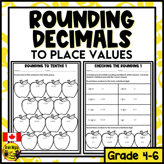 Rounding Decimals Math Worksheets | Paper
