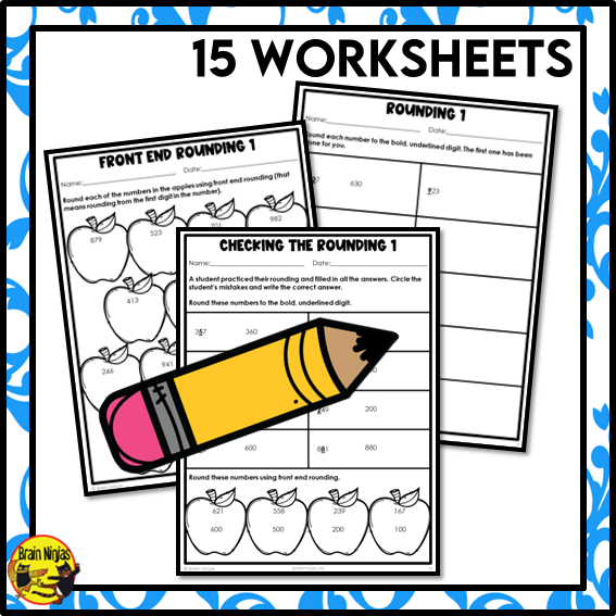 Rounding Numbers to 1 000 Math Worksheets | Paper | Grade 3