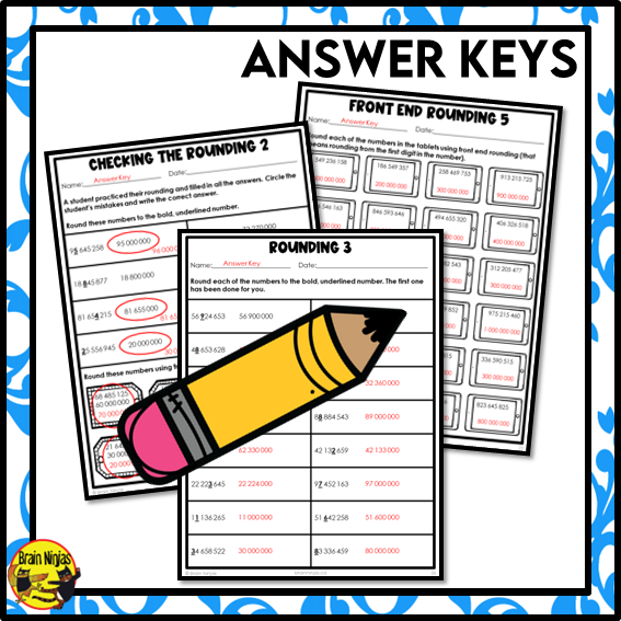 Rounding to 1 000 000 000 Math Worksheets | Paper