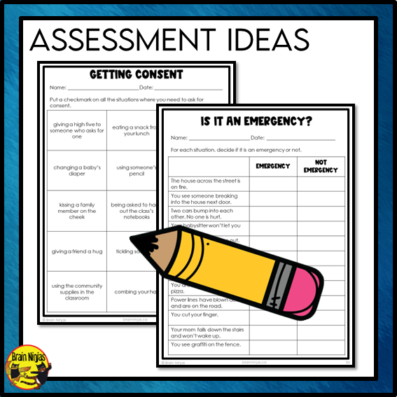 Safety and Consent | Health and Wellness Unit | Paper and Digital | Grade 1 to 3