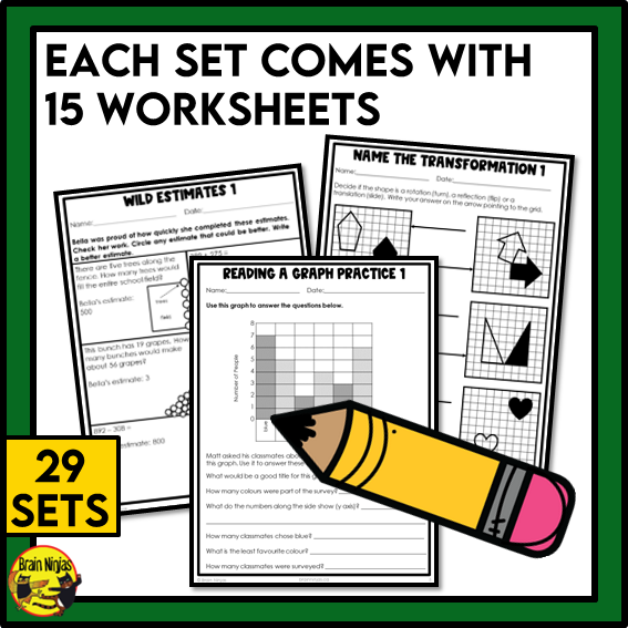 Saskatchewan Aligned Math Worksheets Full Year Bundle | Paper | Grade 3